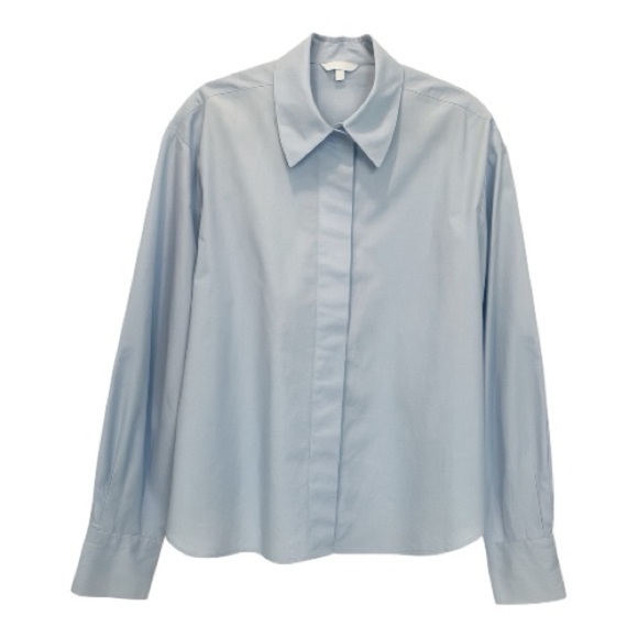 H&M Tops - 👔 H&M Light Blue 100% Cotton Shirt – Size 12